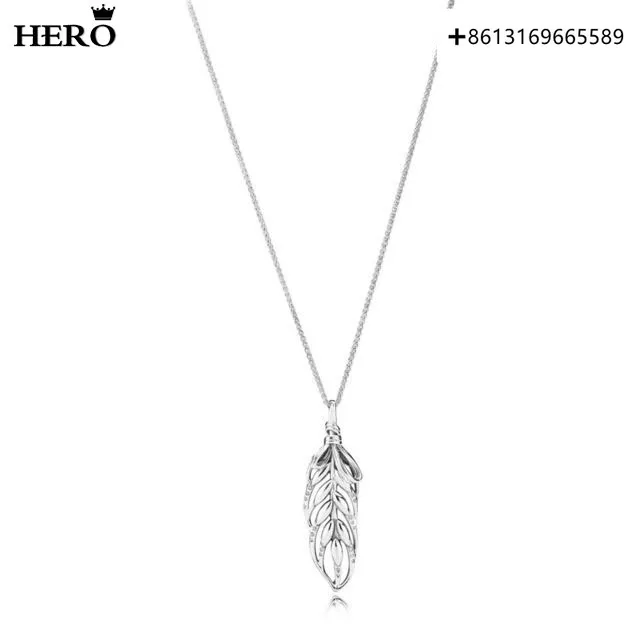 

HERO 925 Sterling Silver Original Copy High Quality 1:1 Cubic Zirconia Leaf Necklace Free Of Charge Wholesale Manufacturers