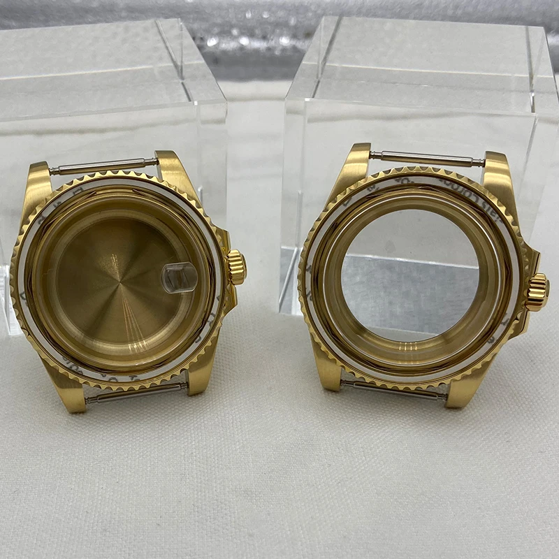 

For seiko nh35 nh36 movement 28.5mm dial 40mm 316L stainless steel Sapphire glass Men's watches gold case daytona Submariner