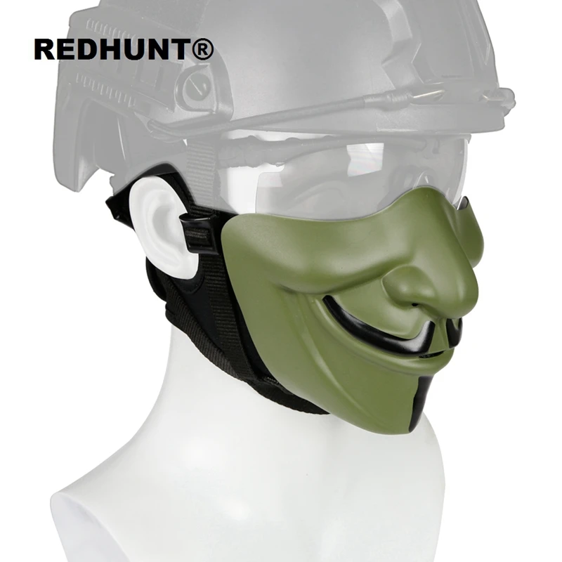 V-MASK Открытый Тактические Маски на Хеллоуин V-маска для пейнтбола косплей с маской