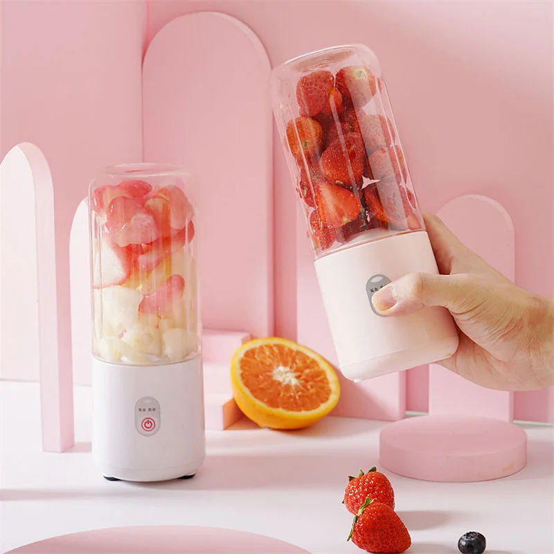

450ML Portable Blender Mini Food Mixers Blenders Wireless Press Charging Manual Juicers Cup Food Processor Cooking Appliances