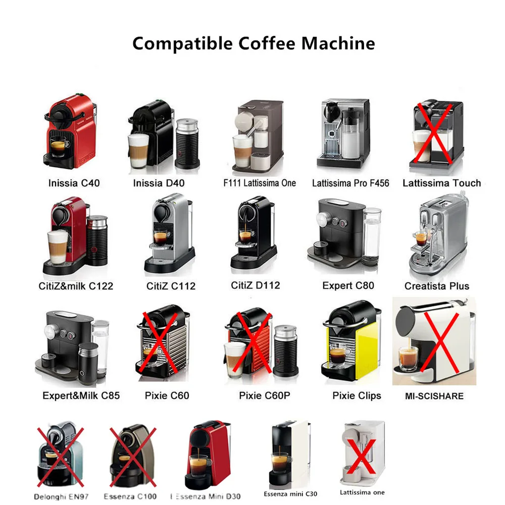 

Capsule For Nespresso Reutilisable Inox 2 In 1 Usage Refillable Capsule Crema Espresso Reusable Refillable Coffee Filter
