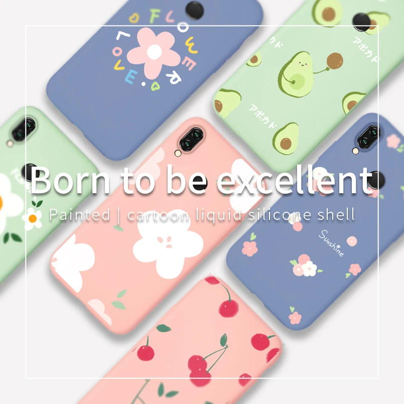 ASINA милый цветок жидкий силиконовый чехол для Huawei P20 P30 Lite рro фруктов Прозрачная