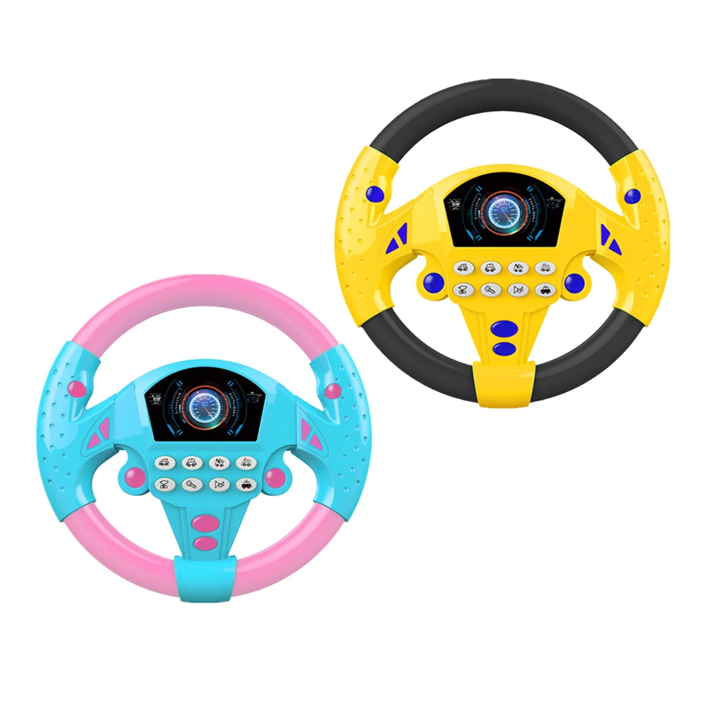 Детская имитация руля светильник кой и звуком вождения, развивающие игрушки для детей раннего возраста
