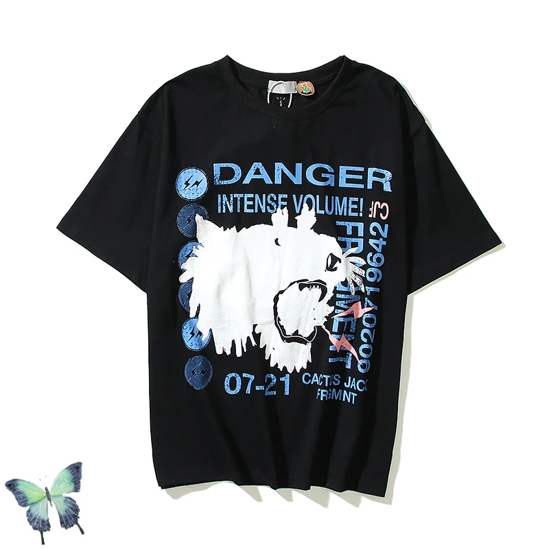 

Travis Scott Lightning Tiger Print T-shirt High Quality Casual T Shirt