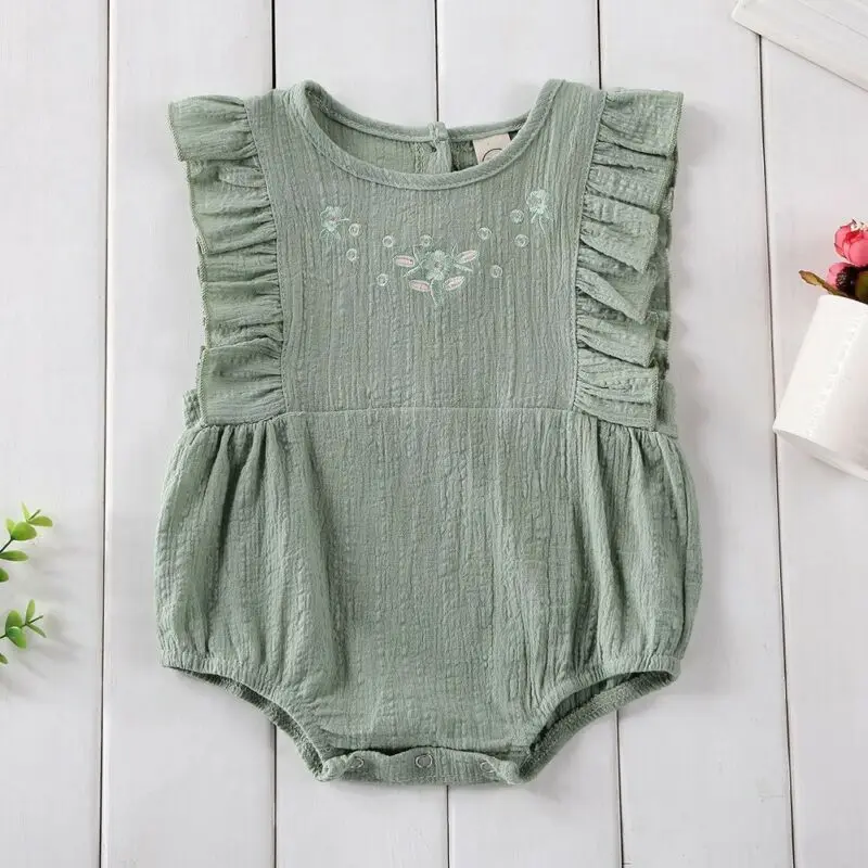 Одежда для новорожденных девочек от 0 до 18 месяцев однотонный комбинезон розовый