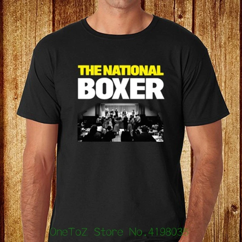 Новинка Мужская черная футболка The National Band Boxer рок-группы Размеры S-3xl мужские