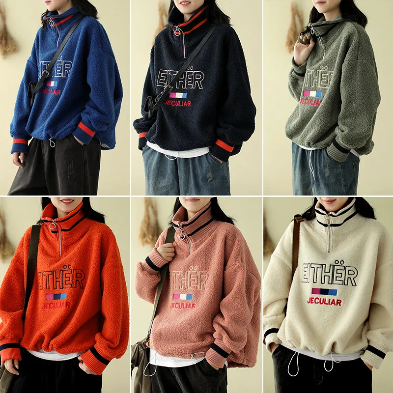 Werainyee осень зима толстовки женские Водолазка свободные пуловеры Топы 2019 новые