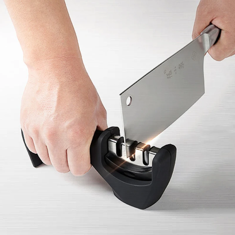 3-ступенчатая точилка для кухонных ножей профессиональный точильный камень