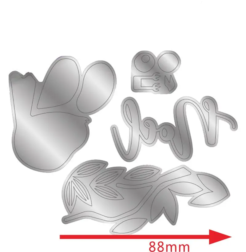 Металлические Вырубные штампы в виде птицы на ветке рождественские вырубки для