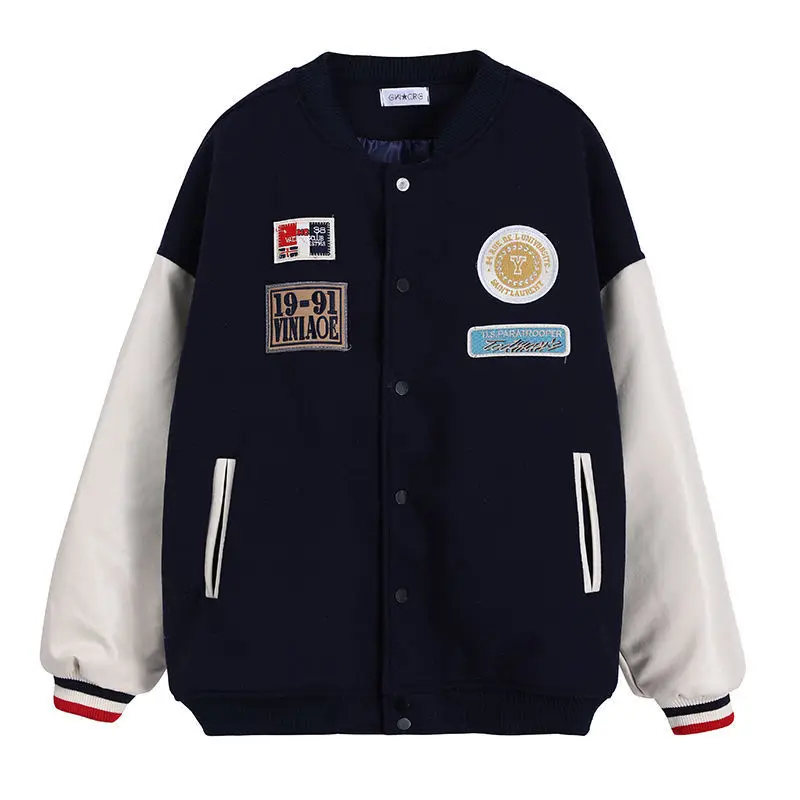 

20212XL Harajuku Loose Baseball Uniform Fashion Jackets for Women Winter Clothes Women Jacket Women Coat Women Oversized Jackets