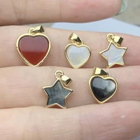 fashion small heart star pendant charms for jewelry making girl bracelets necklace accessories