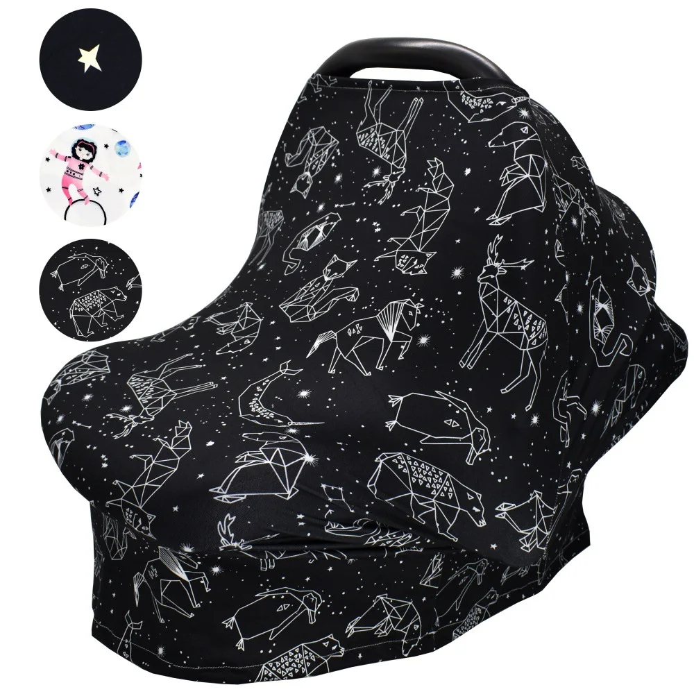 

Multifunction Stretchy Baby Car Seat Cover Nursing Cover Breastfeeding Cover Shopping Cart Grocery Trolley Covers Carseat Canopy