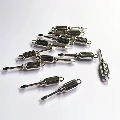 

12pcs Tool Series Woodworking Mini Hammer Pliers Screwdriver Charms Tool Pendant Fit handemade Jewelry Necklace Accessories