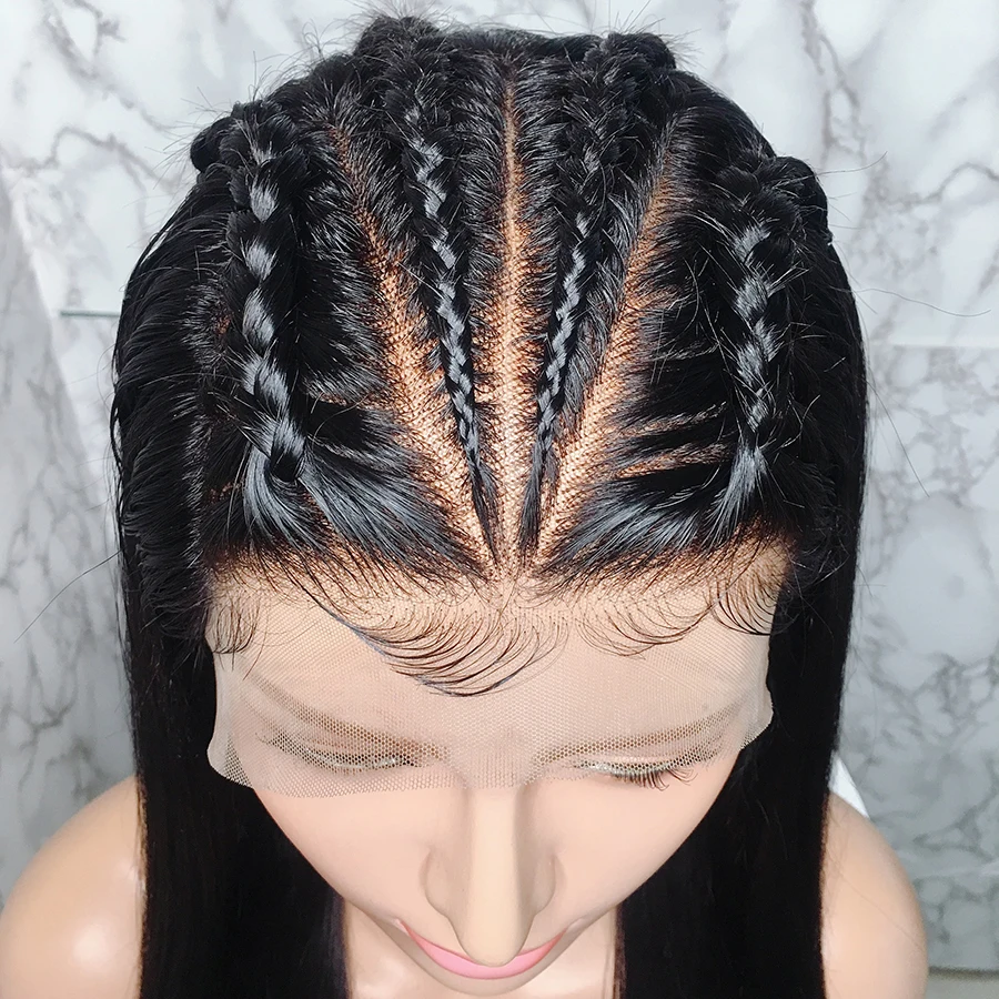 Elva волосы без клея прямые полные кружевные человеческие парики предварительно