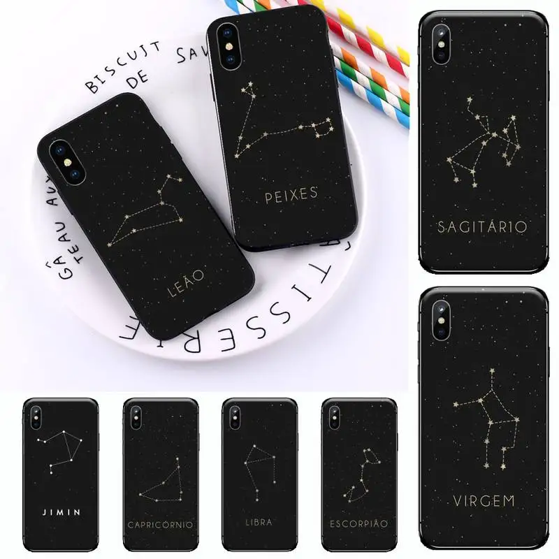 Чехол для телефона iPhone 11 12 mini pro XS MAX 8 7 6 6S Plus X 5S SE 2020 XR с созвездиями зодиака
