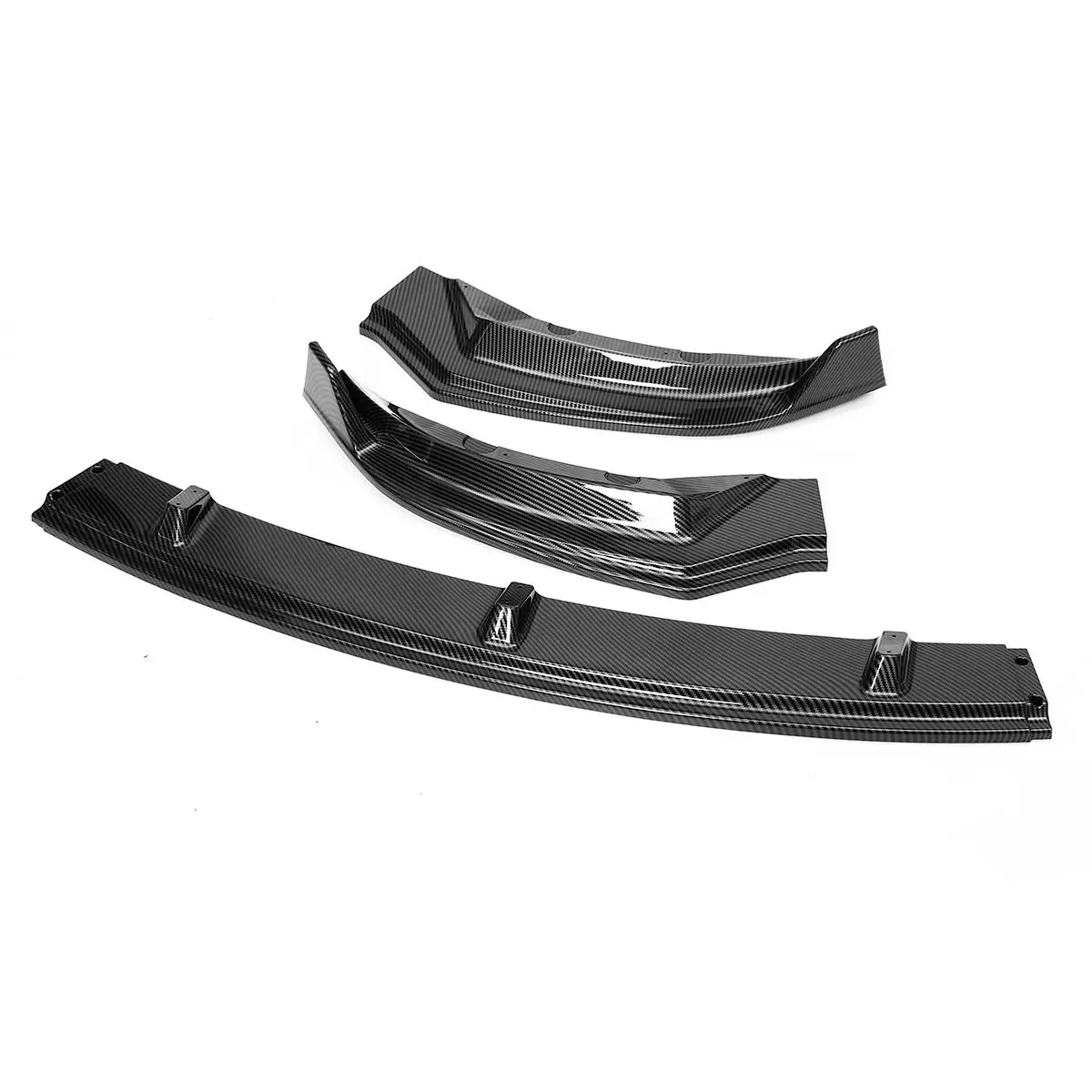 Новый комплект из углеродного волокна/черного цвета для переднего бампера и