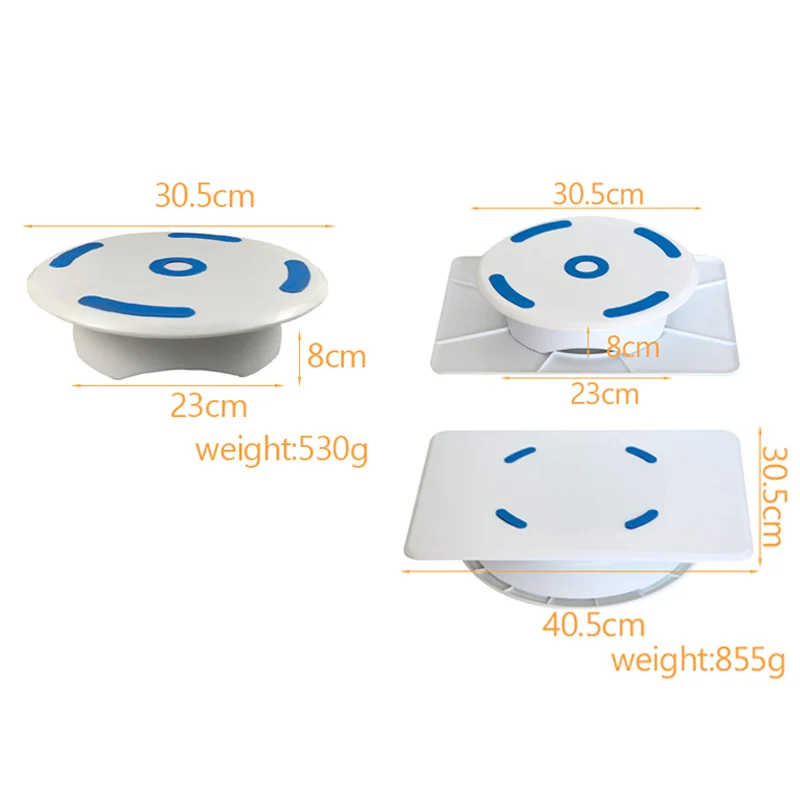 2 сторонняя вращающаяся для украшения тортов подставка Пластик Ratating глазурь