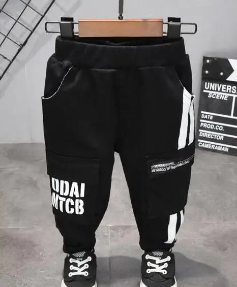 pants Хлопковая одежда для маленьких мальчиков, костюмы, Демисезонный для детей ясельного возраста комплекты для детей Голубое пальто+ футболка+ Штаны 3 шт./компл. детских спортивных костюмов 2-6years - Цвет: pants