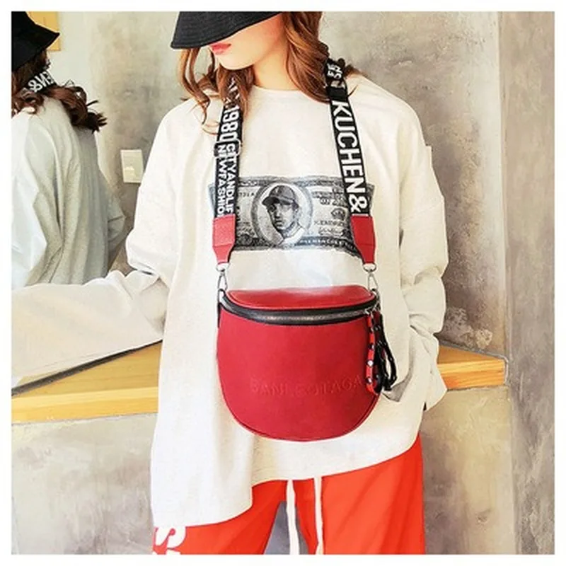 

Women's Fashion Small Messenger Bags Lady Shouder Bag Bucket Bags Crossbody Tote Bag Females Handbag Semicircle Saddle