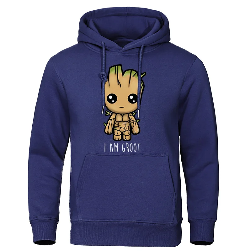 I Am groot, мужские толстовки, Осенние Теплые свитшоты, Повседневная Уличная одежда, пуловер harajuku, качественные топы, милый Принт, мужской спортивный костюм Groot