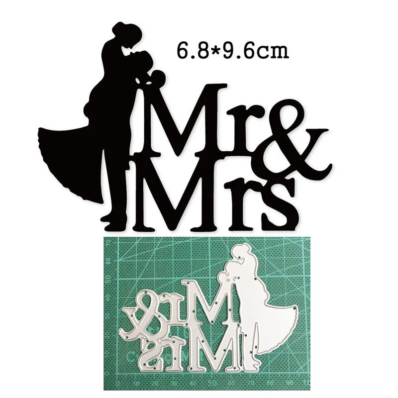

Craft dies Wedding Couple Mr&Mrs Metal Cutting Dies for DIY Scrapbooking dies Embossing Die Cut Mold Paper Craft Stencils dies