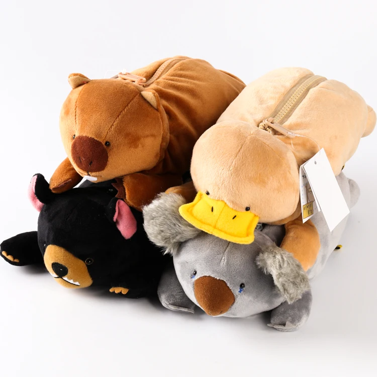 Candice guo! Милая мультяшная плюшевая игрушка Wombat family koala bear kangaroo platypus мягкий пенал