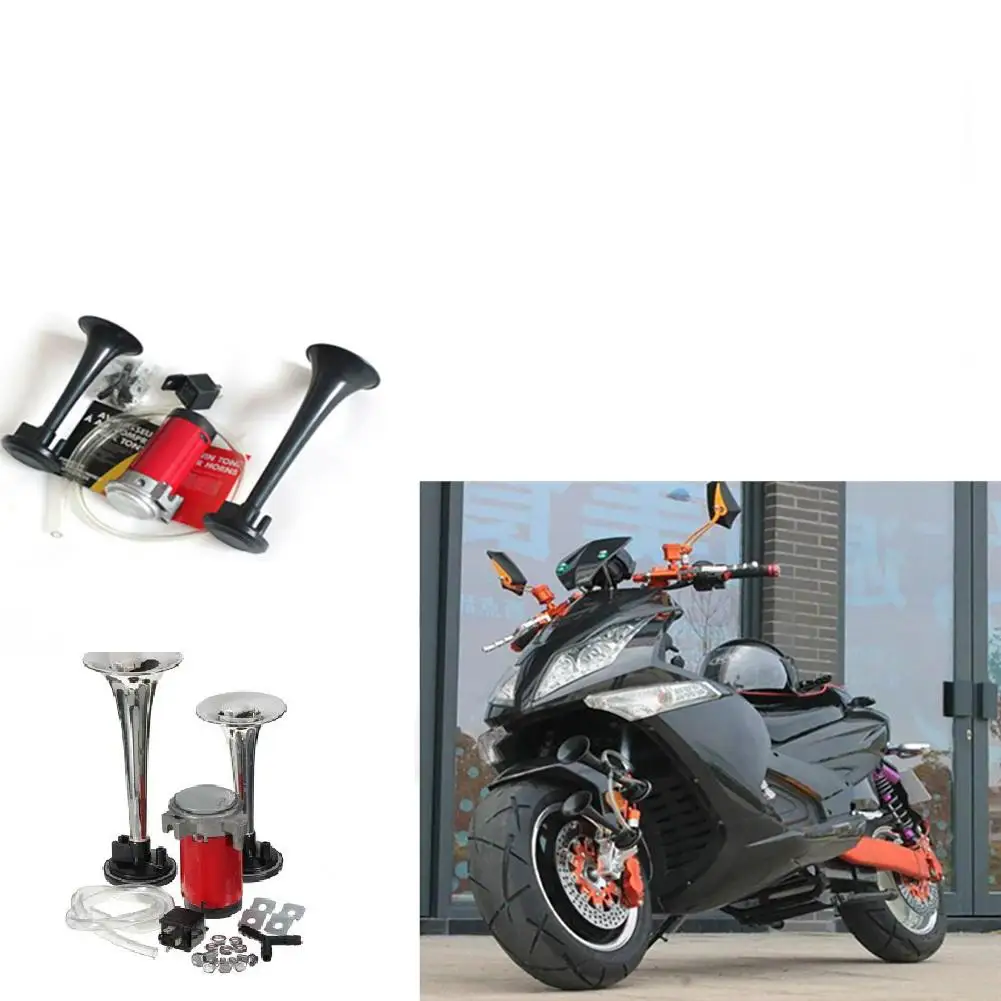 12 В супер громкий двойной труба Автомобильный Воздушный Рог компрессор Набор для