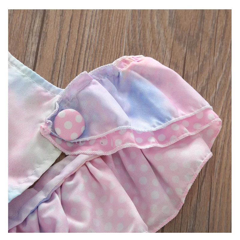 Ropa de verano para beb&eacute;, pelele Floral sin mangas, monos con volantes y lazo, Mono para beb&eacute; 2021-3