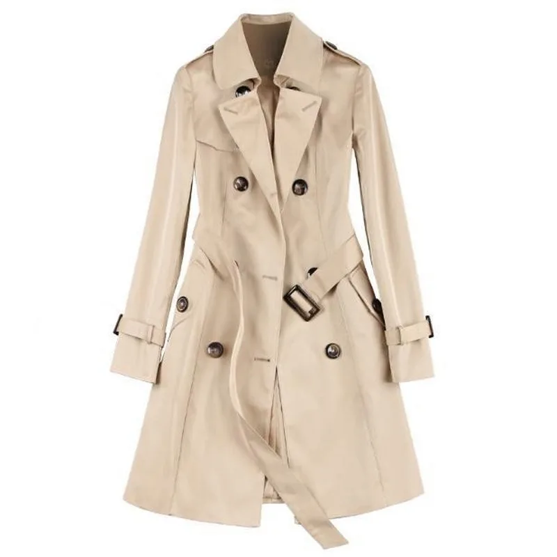 Женская ветровка в новом стиле Весенняя женское длинное пальто Корейском