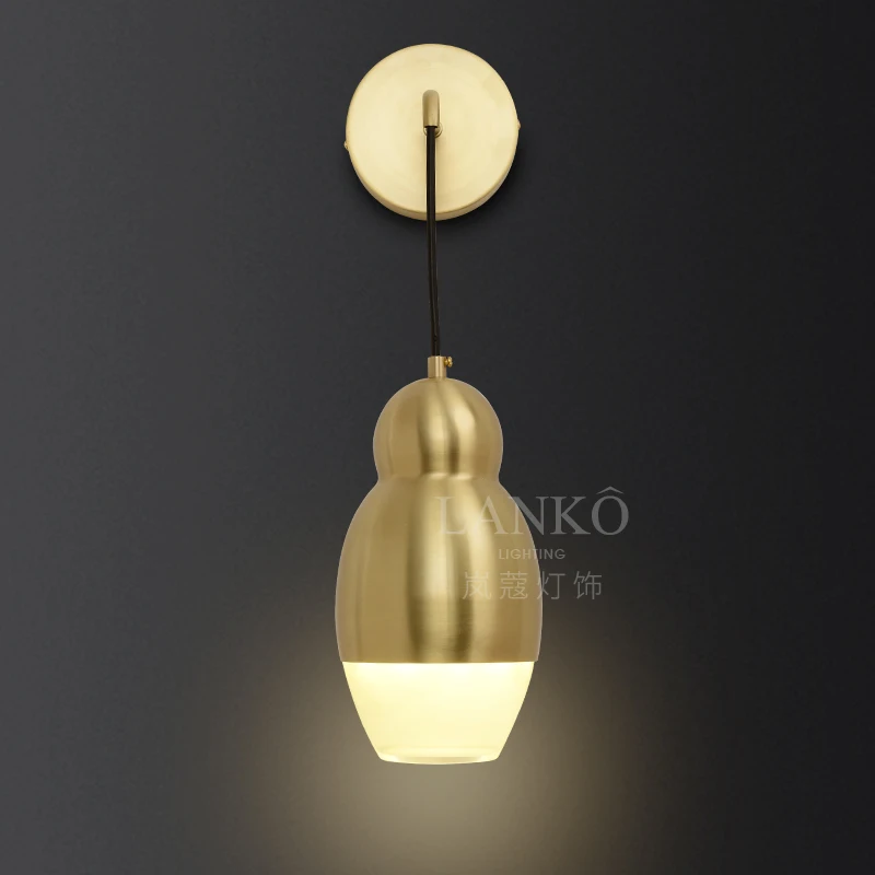 Современные латунные настенные лампы в скандинавском стиле с тыквой