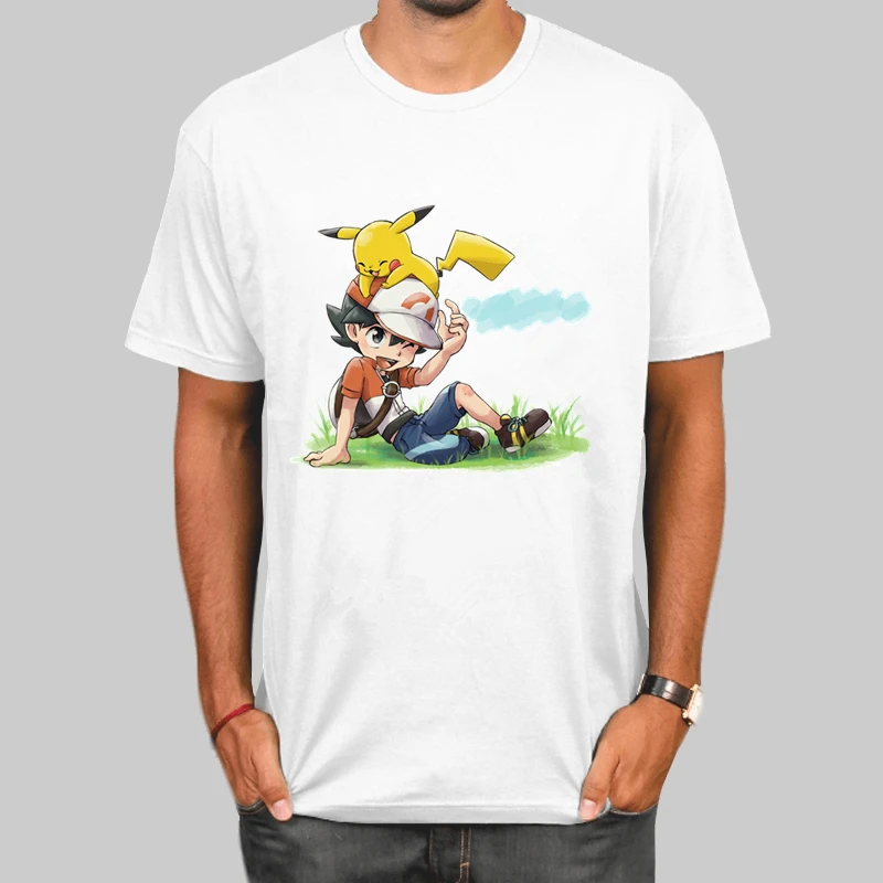 Покемон японская игра аниме футболка для мужчин/женщин Harajuku Звездные войны