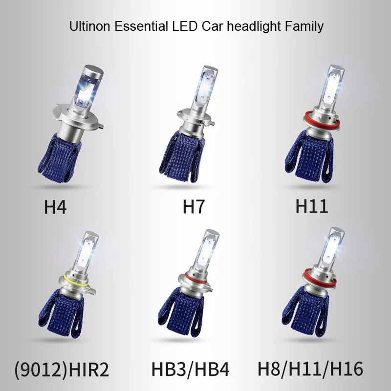 Автомобильные светодиодные лампы Philips для головсветильник онарей H4 H7 H8 H11 H16 9005 9006