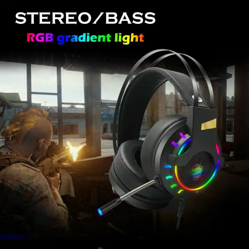

K3 USB7.1 Black RGB Gaming Headsets Gamer Headphones Surround Sound Stereo Wired Earphones PC Laptop Game Headset Dropshipping