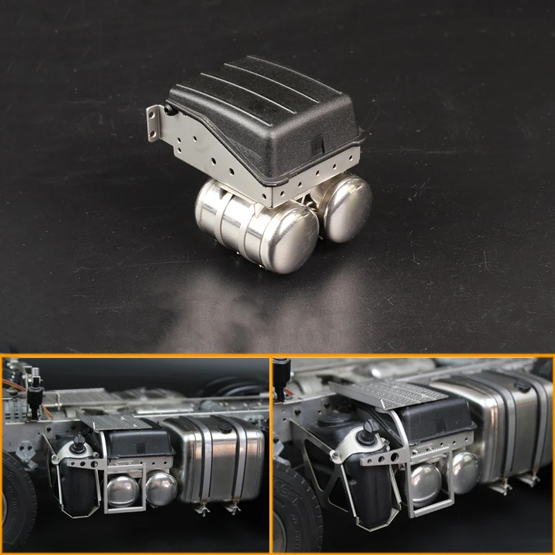

Battery Box Gas Tank Decoration for 1/14 Tamiya RC Truck Trailer Tipper Scania MAN Benz Actros Volvo Car Diy Parts