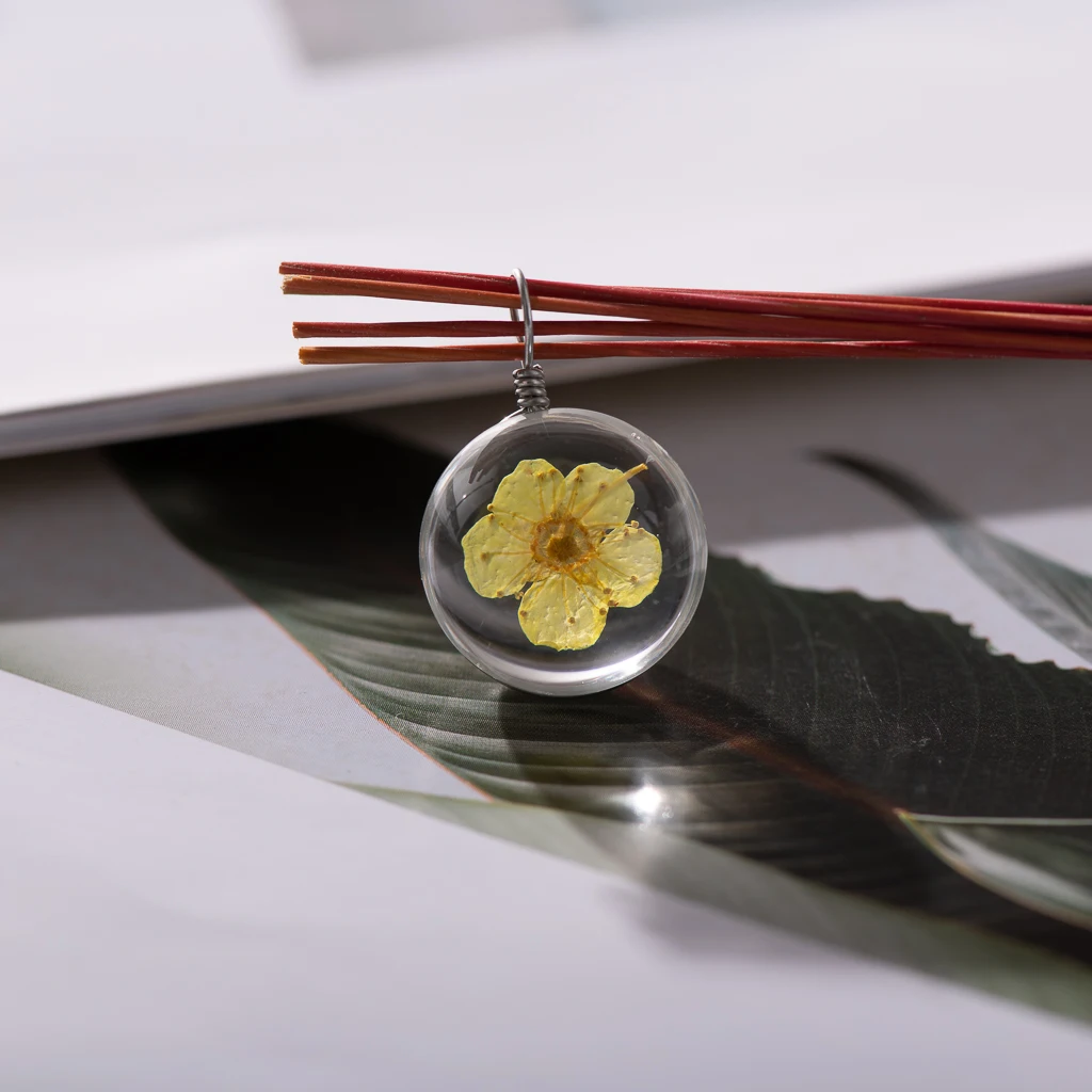 18 # с крючком Твердые настоящие сухие цветы сферические стеклянные шарики