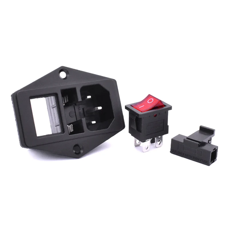 Разъем переключателя питания 250 В переменного тока освещение с держателем