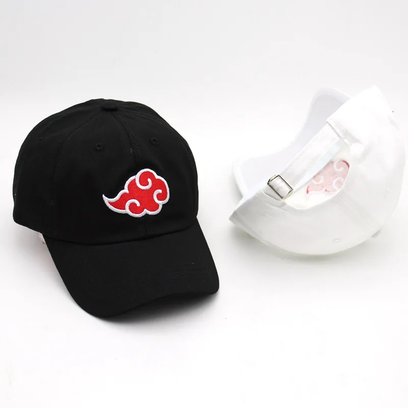 Аниме Наруто Akatsuki шляпы для косплея Учиха Итачи хлопок Красное Облако вышивка кепки s Бейсболка Путешествия Открытый шляпа Регулируемая Новинка