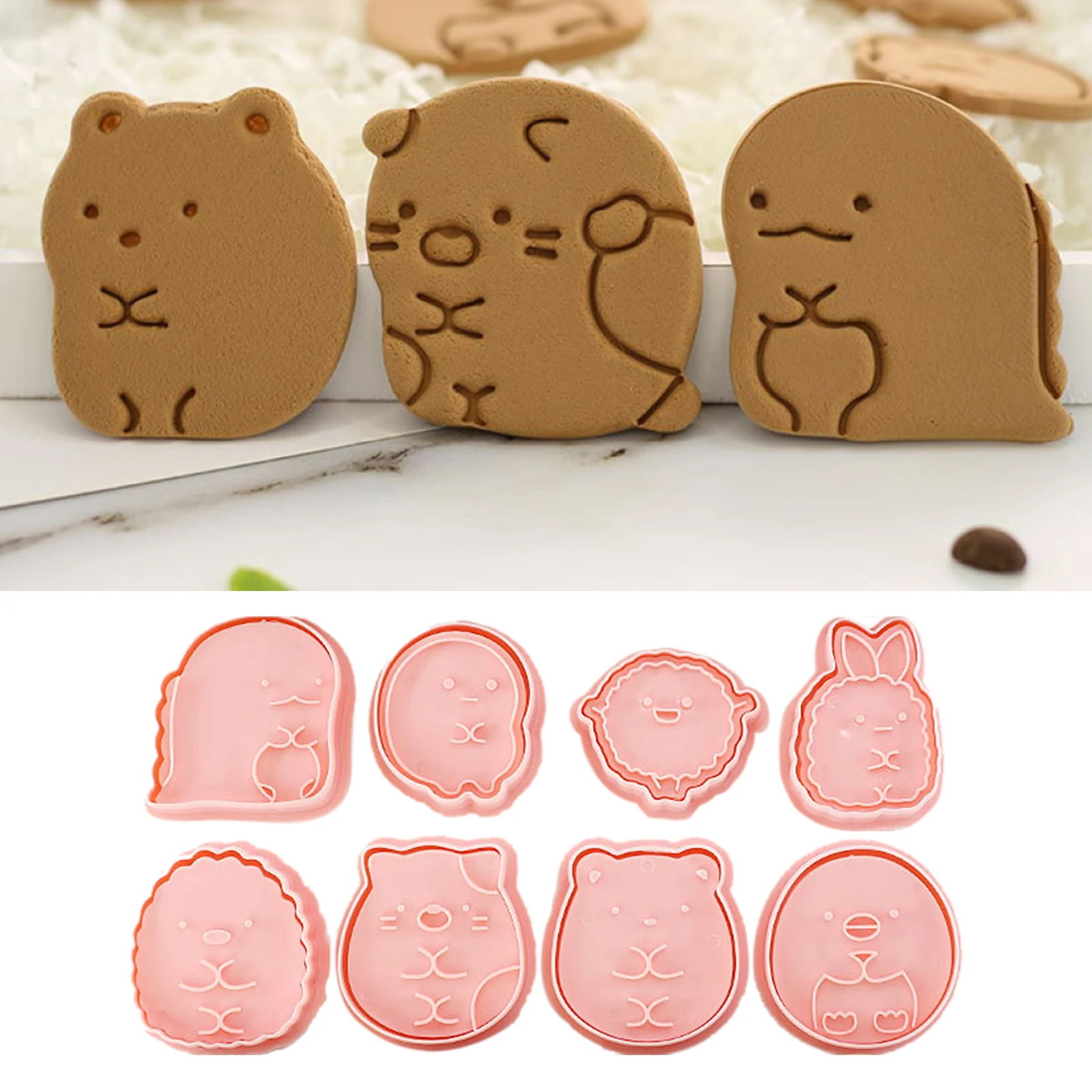 8 шт. формы для печенья форма детское украшение торта 3D Мини Мультяшные животные
