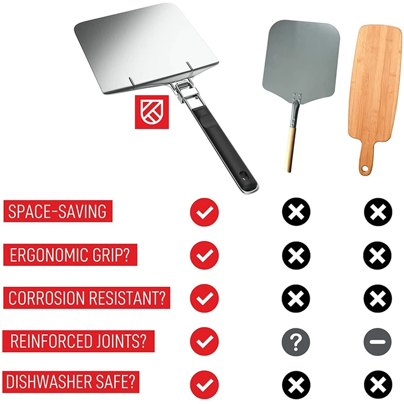 Нержавеющая сталь пиццы со складной ручкой для выпечки нарезки хлеба пицца