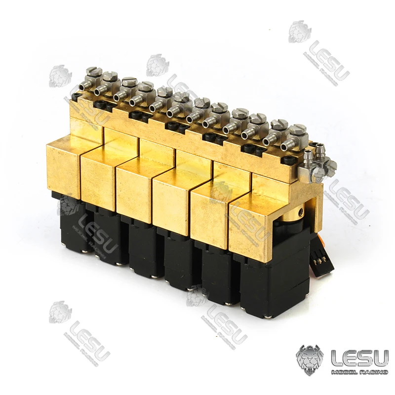 Verkauf LESU 6CH Metall Hydraulische Directional Ventil Für 1/14 RC Dumper Lkw Bagger DIY Loader Modell
