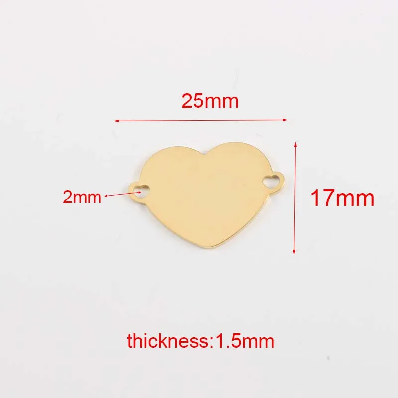 

Hollow Heart Engrave Logo Charms Mirror Polished Stainless Steel 17*25mm Charms Blank Stamp Charm 20pcs/lot