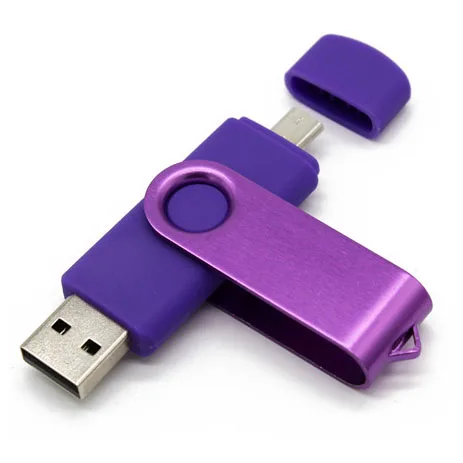 USB 2 0 OTG флеш накопитель 64 Гб металлический 32 ГБ 16 8 двойное использование Флешка