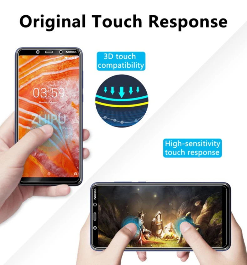Закаленное стекло для Nokia 3,1 Plus Защитное стекло для экрана 2.5D 9H Премиум Закаленное стекло для Nokia 3,1 Plus защитная пленка