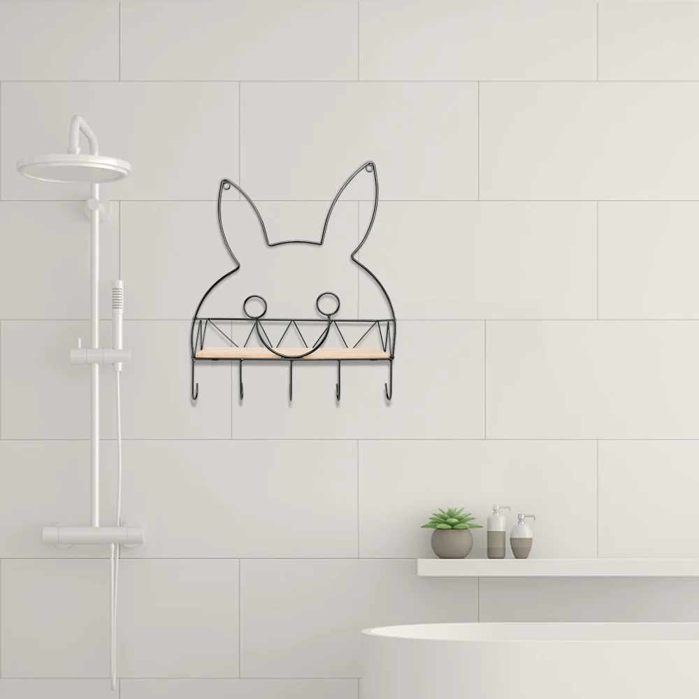 

1Pc Wall-mounted Storage Rack Decorative Wall Hook Home Wall Rack Ornament