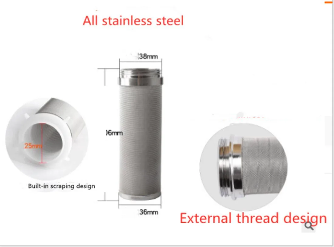 Фильтр для удаления накипи крышка 316L элемент фильтрации воды аксессуары очистки