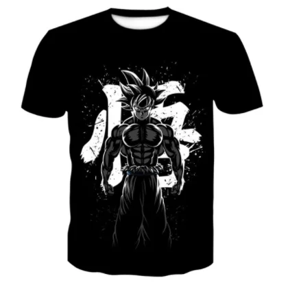 

2021 3d anime camisetas masculinas vero moda meninos roupas harajuku topos preto o-pescoo manga curta solto dos homens camiset
