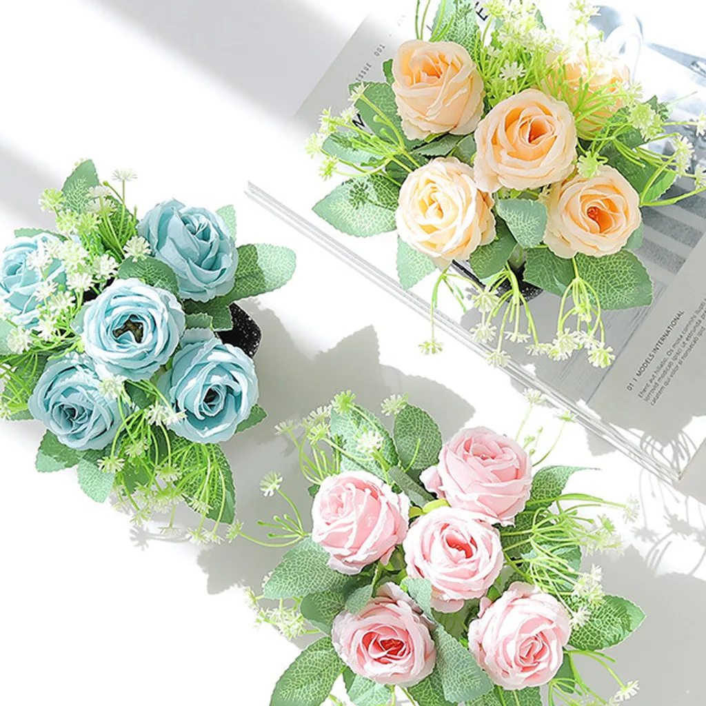 Искусственные цветы РОЗА Подсолнух поддельный цветок с горшечными цветами