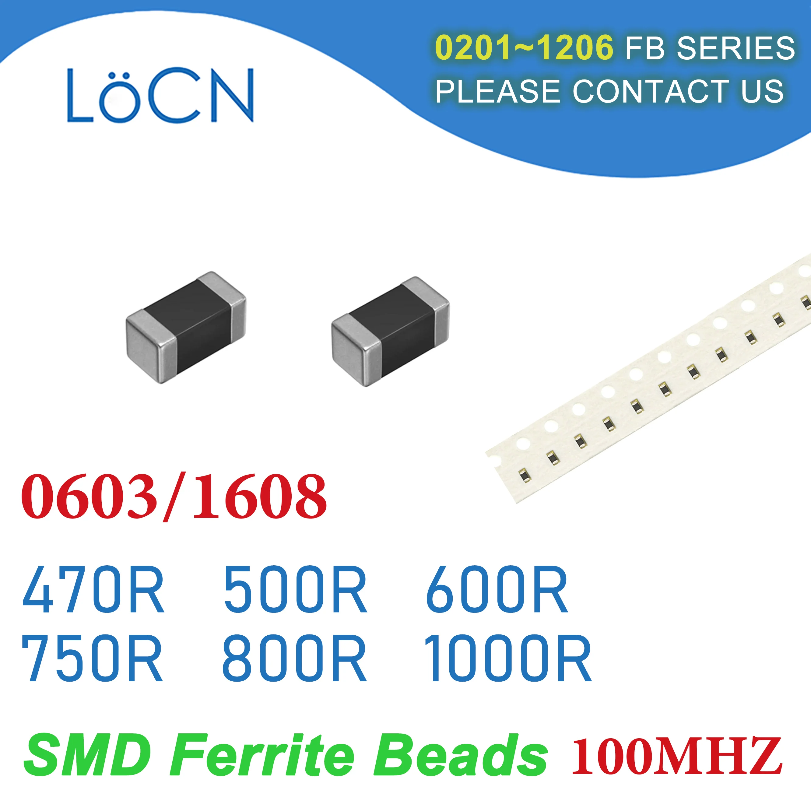 

4000PCS 0603/1608 100MHZ SMD Ferrite Beads 470R 500R 600R 750R 800R 1000R Chip Inductor Multilayer 25% High Quality