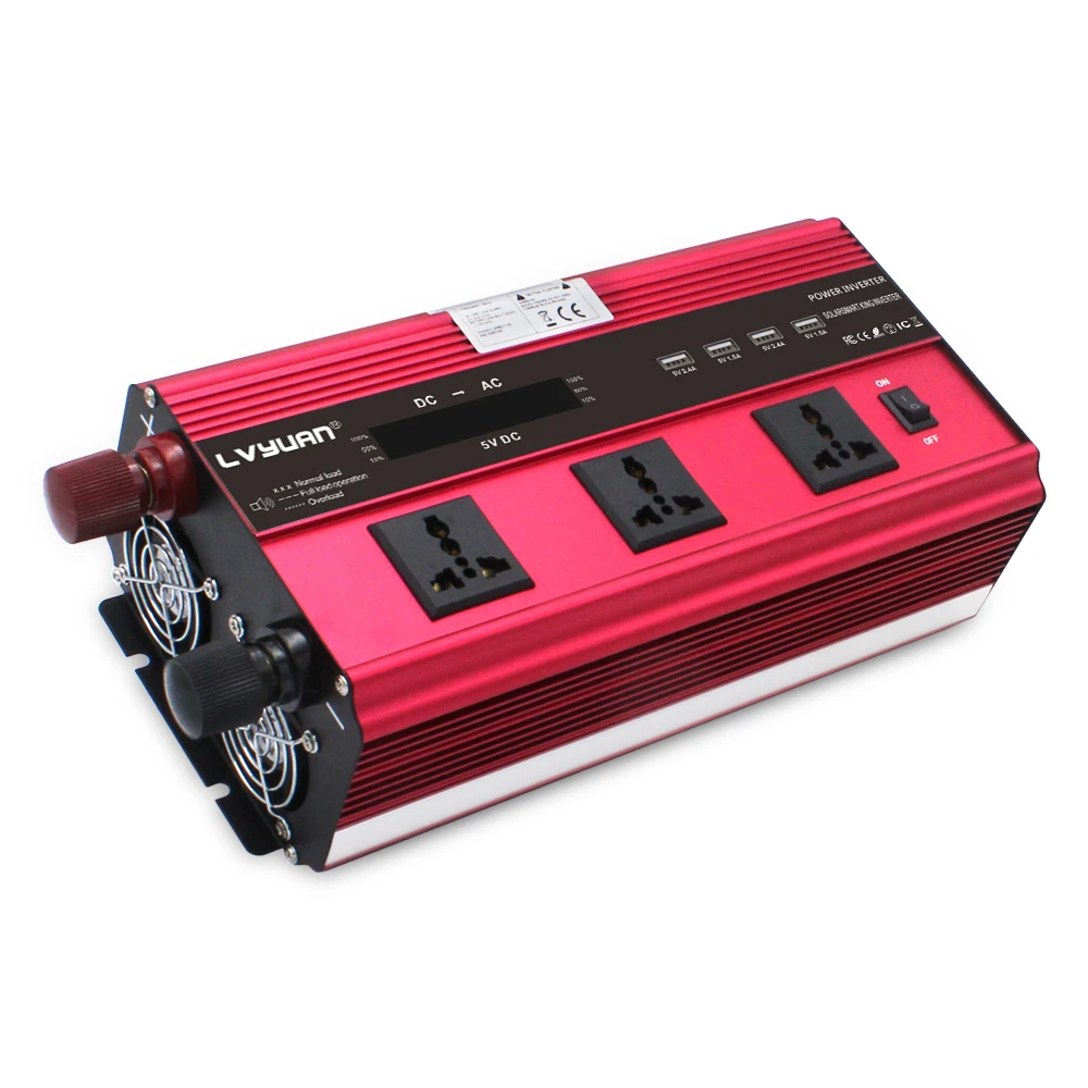 

2500W 5000W All in One Inverter LCD Display Modified Sine Wave Power Car Inverter Outdoor US/UK/EU/AU/Universal Sockets Inverter