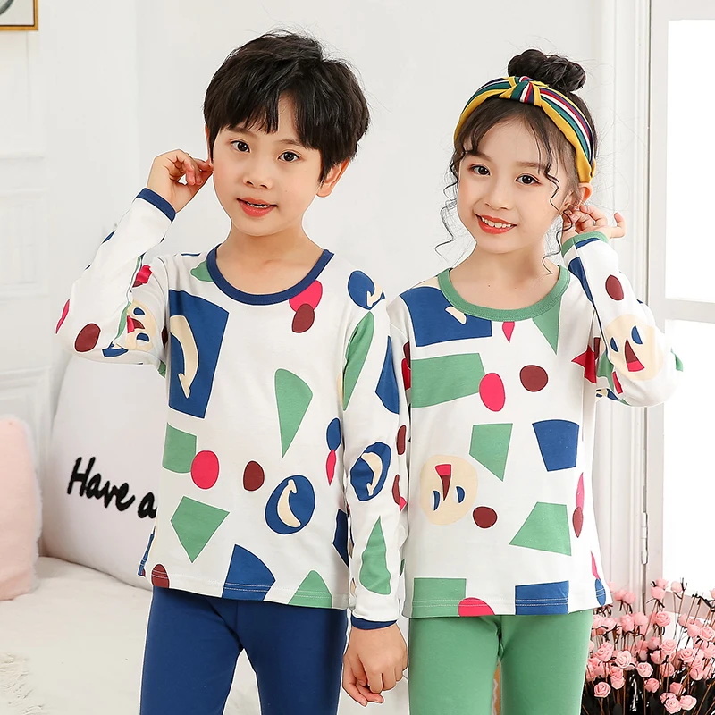 

Children Pajama Sets for Boys Girls Autumn Winter 100% Cotton Cartoon Comfortable Homewear Night Sleep Suits Sleepwear Pajamas